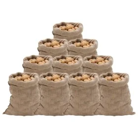 Jute bags 10 units 60x105 cm 100% jute 220 g/m² by , Suitcases and travel bags - Ref: Foro24-155778, Price: 37,24 €, Discount: %