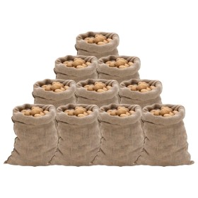 Sacos de yute 10 unidades 60x105 cm 100% yute 220 g/m² de , Maletas y bolsos de viaje - Ref: Foro24-155778, Precio: 36,07 €, ...