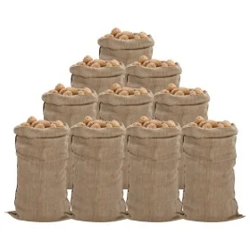 Jute bags 10 units 65x135 cm 100% jute 340 g/m² by , Suitcases and travel bags - Ref: Foro24-155786, Price: 51,28 €, Discount: %