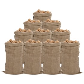 Sacos de yute 10 unidades 65x135 cm 100% yute 340 g/m² de , Maletas y bolsos de viaje - Ref: Foro24-155786, Precio: 55,12 €, ...