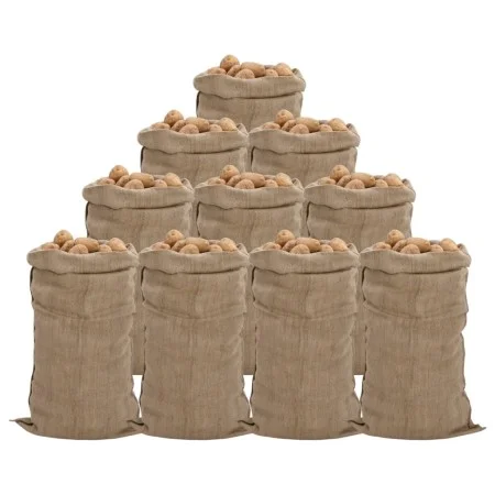 Jute bags 10 units 65x135 cm 100% jute 340 g/m² by , Suitcases and travel bags - Ref: Foro24-155786, Price: 51,28 €, Discount: %