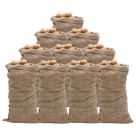 Sacos de yute 10 unidades 65x135 cm 100% yute 220 g/m² de , Maletas y bolsos de viaje - Ref: Foro24-155780, Precio: 40,29 €, ...