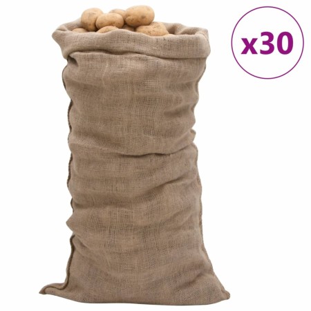 Sacos de yute 30 unidades 65x135 cm 100% yute 220 g/m² de , Maletas y bolsos de viaje - Ref: Foro24-155806, Precio: 100,95 €,...