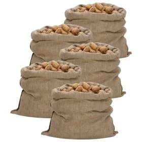 Jutebeutel 5 Stück 100x110 cm 100 % Jute 340 g/m² von , Koffer und Reisetaschen - Ref: Foro24-155787, Preis: 47,02 €, Rabatt: %