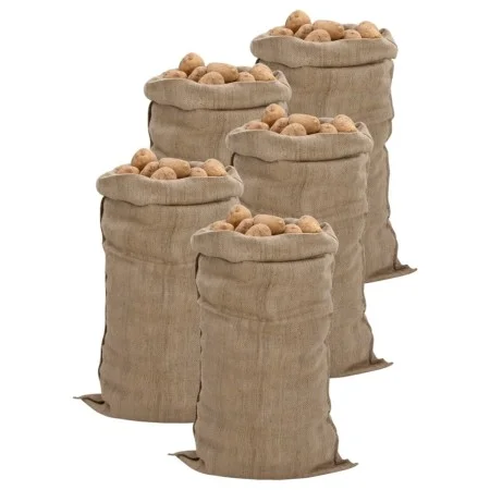 Jutebeutel 5 Stück 65x135 cm 100 % Jute 340 g/m² von , Koffer und Reisetaschen - Ref: Foro24-155785, Preis: 32,11 €, Rabatt: %