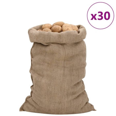 Sacos de yute 30 unidades 60x105 cm 100% yute 340 g/m² de , Maletas y bolsos de viaje - Ref: Foro24-155808, Precio: 117,66 €,...
