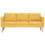 Sofá de 3 plazas de tela amarillo by vidaXL, Sofas - Ref: Foro24-281362, Price: 404,02 €, Discount: %