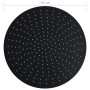 Cabezal de ducha efecto lluvia acero inox redondo negro 40 cm