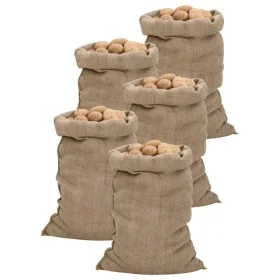 Jutebeutel 5 Stück 60x105 cm 100 % Jute 340 g/m² von , Koffer und Reisetaschen - Ref: Foro24-155783, Preis: 28,40 €, Rabatt: %