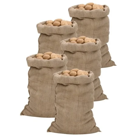 Jutebeutel 5 Stück 60x105 cm 100 % Jute 340 g/m² von , Koffer und Reisetaschen - Ref: Foro24-155783, Preis: 28,40 €, Rabatt: %