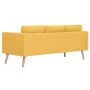 Sofá de 3 plazas de tela amarillo by vidaXL, Sofas - Ref: Foro24-281362, Price: 404,02 €, Discount: %