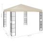 Cream-colored gazebo 3x3 meters by , Tents and gazebos - Ref: Foro24-47981, Price: 241,48 €, Discount: %