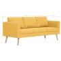 Sofá de 3 plazas de tela amarillo von vidaXL, Sofas - Ref: Foro24-281362, Preis: 412,01 €, Rabatt: %