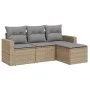 Set Gartensofas mit Kissen 4 Stück synthetisches Rattan beige von , Gartensets - Ref: Foro24-3218859, Preis: 244,77 €, Rabatt: %