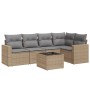 Set Gartensofas mit Kissen 6 Stück synthetisches Rattan beige von , Gartensets - Ref: Foro24-3218929, Preis: 382,95 €, Rabatt: %