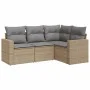 Set Gartensofas mit Kissen 4 Stück synthetisches Rattan beige von , Gartensets - Ref: Foro24-3218899, Preis: 277,42 €, Rabatt: %