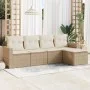 Garden sofa set with cushions 5 pieces beige synthetic rattan by , Garden sets - Ref: Foro24-3218878, Price: 329,18 €, Discou...