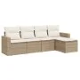 Garden sofa set with cushions 5 pieces beige synthetic rattan by , Garden sets - Ref: Foro24-3218878, Price: 329,18 €, Discou...