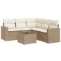 Juego de sofás jardín con cojines 6 pzas ratán sintético beige de , Conjuntos de jardín - Ref: Foro24-3218948, Precio: 426,83...
