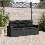 Garden sofa set with 3-piece black synthetic rattan cushions by , Modular outdoor sofas - Ref: Foro24-3250992, Price: 237,20 ...
