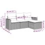 Garden sofa set with cushions 4 pieces beige synthetic rattan by , Modular outdoor sofas - Ref: Foro24-3251206, Price: 299,57...