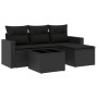 5-piece garden furniture set with black synthetic rattan cushions by , Modular outdoor sofas - Ref: Foro24-3251212, Price: 33...