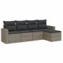 Garden sofa set with 5-piece synthetic rattan gray cushions by , Modular outdoor sofas - Ref: Foro24-3251227, Price: 311,64 €...