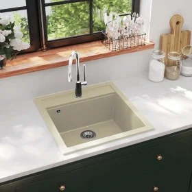 Küchenspüle aus Granit mit beigem Becken von vidaXL, Sinkt - Ref: Foro24-144856, Preis: 172,00 €, Rabatt: %