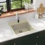 Granite kitchen sink with a beige bowl by vidaXL, Sinks - Ref: Foro24-144856, Price: 172,00 €, Discount: %