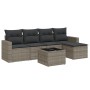 6-piece garden furniture set with gray synthetic rattan cushions by , Garden sets - Ref: Foro24-3218890, Price: 330,02 €, Dis...