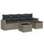 Set mit 6 Gartenmöbeln und Kissen synthetisches Rattangrau von , Gartensets - Ref: Foro24-3218890, Preis: 330,81 €, Rabatt: %