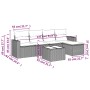 6-piece garden furniture set with gray synthetic rattan cushions by , Garden sets - Ref: Foro24-3218890, Price: 330,02 €, Dis...