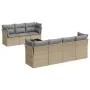 Set Gartensofas mit beigen Kissen 8 Stück PE Rattan von , Gartensets - Ref: Foro24-3249118, Preis: 509,07 €, Rabatt: %