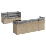Set Gartensofas mit beigen Kissen 8 Stück PE Rattan von , Gartensets - Ref: Foro24-3249118, Preis: 507,50 €, Rabatt: %