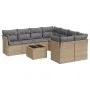 9-piece garden sofa set with beige synthetic rattan cushions by , Garden sets - Ref: Foro24-3249158, Price: 582,25 €, Discoun...