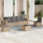 7-piece garden sofa set and beige synthetic rattan cushions by , Modular outdoor sofas - Ref: Foro24-3251156, Price: 448,91 €...