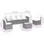 7-teiliges Gartensofa-Set und beigefarbene synthetische Rattankissen von , Modulare Sofas für den Außenbereich - Ref: Foro24-...