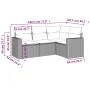 Garden sofa set with cushions 4 pieces beige synthetic rattan by , Modular outdoor sofas - Ref: Foro24-3251246, Price: 326,59...