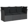 Set de sofás de jardín con cojines 3 pzas ratán sintético negro by , Garden sets - Ref: Foro24-3249044, Price: 211,82 €, Disc...