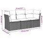 Set de sofás de jardín con cojines 3 pzas ratán sintético negro by , Garden sets - Ref: Foro24-3249044, Price: 211,82 €, Disc...