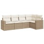 Gartensofa-Set mit 5-teiligen Kissen aus synthetischem Rattan in Beige. von , Gartensets - Ref: Foro24-3218918, Preis: 348,99...