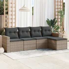 Juego de sofás jardín con cojines 5 pzas ratán sintético gris de , Conjuntos de jardín - Ref: Foro24-3218880, Precio: 286,76 ...