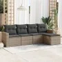 Gartensofa-Set mit 5-teiligen Kissen aus grauem synthetischem Rattan von , Gartensets - Ref: Foro24-3218880, Preis: 286,76 €,...