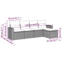Juego de sofás jardín con cojines 5 pzas ratán sintético gris by , Garden sets - Ref: Foro24-3218880, Price: 286,04 €, Discou...