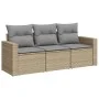 Juego de sofás de jardín con cojines beige 3 pzas ratán PE by , Modular outdoor sofas - Ref: Foro24-3250996, Price: 247,20 €,...