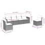 Gartensofa-Set mit 6-teiligen Kissen aus synthetischem Rattan in Beige. von , Modulare Sofas für den Außenbereich - Ref: Foro...