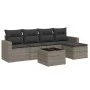 Gartenmöbel-Set, 6-teilig, mit grauen Polstern aus synthetischem Rattan. von , Modulare Sofas für den Außenbereich - Ref: For...
