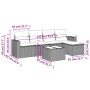 Gartenmöbel-Set, 6-teilig, mit grauen Polstern aus synthetischem Rattan. von , Modulare Sofas für den Außenbereich - Ref: For...