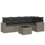 Gartenmöbel-Set, 6-teilig, mit grauen Polstern aus synthetischem Rattan. von , Gartensets - Ref: Foro24-3218930, Preis: 367,0...