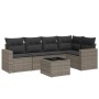 Set de muebles de jardín 6 pzas y cojines ratán sintético gris by , Garden sets - Ref: Foro24-3218930, Price: 360,59 €, Disco...